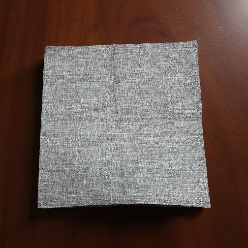 Throw Pillow Covers Set of 4 18x18 with Zipper Closure. Color Grey